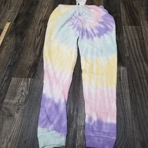 Felpa donna taglia large tie-dye dreamsicle rosa banana louge divertente elasticizzata - Foto 1 di 11