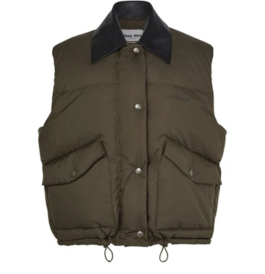 Chaqueta MIU MIU Verde Sin Mangas Nueva y Auténtica Foto 1 de 2