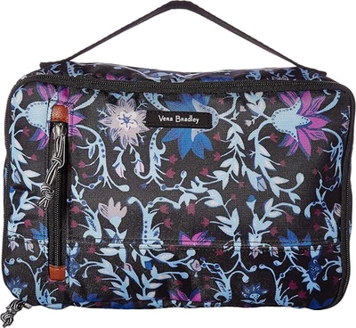 Estuche grande para rubor y cepillo Vera Bradley Bramble Vines azul y púrpura - Nuevo Foto 1 de 4