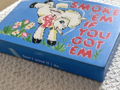Blue Q Tin Lamb Collectible Tin! Smoke Em If You Got em Unique - Image 1 of 4