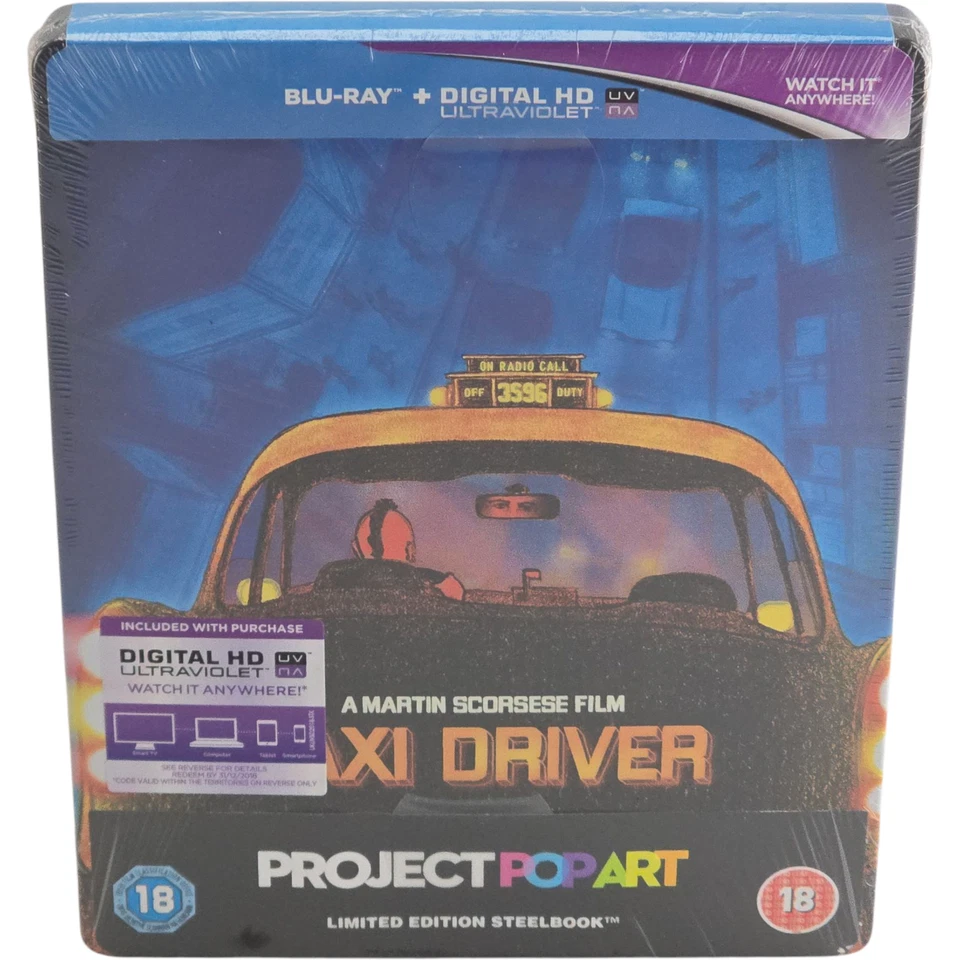 Taxi Driver Zavvi Project Pop Art Limited Blu-ray Steelbook Reg 1000 Only