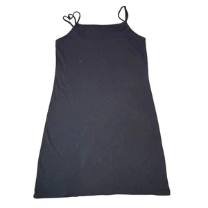 Aerie Black Sleeveless Mini Dress Ribbed Casual Tank Dress Womens - Picture 1 of 3