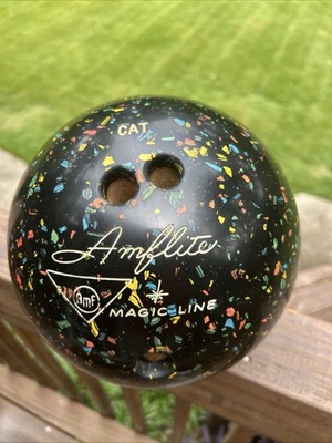 Винтажный шар для боулинга AMF Amflite Magic Line цвет конфетти хлопья 10 фунтов «CAT» - Изображение 1 из 4