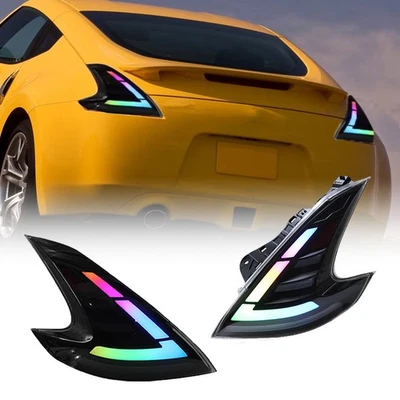 Par de luces traseras LED RGB luces de freno para Nissan 370Z Fairlady Z34 2009-2021 Foto 1 de 4