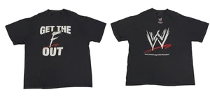 WWE Vintage Get The F Out 2002 Rare Wrestling WWF 2000s Graphic Fan T-Shirt - Bild 1 von 1