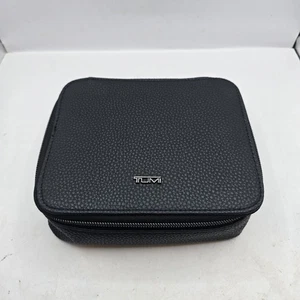 Tumi Travel Bag Case for Toiletry Jewelery Cosmetic Leather Case Zip Around - Picture 1 of 12