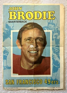 1971 Topps Football Pin-Up #18 - JOHN BRODIE, SAN FRANCISCO 49ERS - Ships Flat - Bild 1 von 2