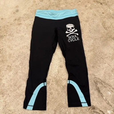 Leggings Capri LULULEMON “Soul Cycle” Run: Inspire Crop II Talla 6 Negro/Azul Foto 1 de 4