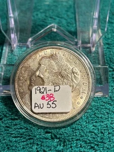 1921-D 55 vz Morgan Silber Dollar, nur Jahr Morgan geprägt in Denver, 90% 1 $ - Bild 1 von 2