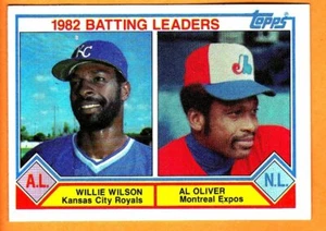 WILLIE WILSON-AL OLIVER/1983 TOPPS BASEBALL CARD - Picture 1 of 1
