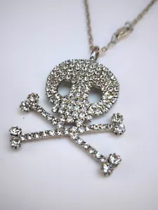 TARINA TARANTINO Rare Skull Crystal Necklace - Picture 1 of 6