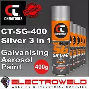 CHEMTOOLS GALMAX SG Silver Galvanising Zinc Rust Weld Spray Paint Can, CT-SG-400 - Picture 1 of 5