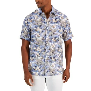 Club Room Mens Linen Floral Button-Down Shirt, Size M, NWT - Picture 1 of 5
