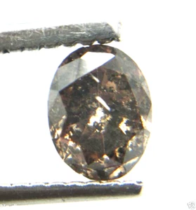 0.61ct NATURAL OVAL SHAPE CHAMPAGNE BROWN SOLITAIRE DIAMOND 6.03x4.65x2.81 MM - Picture 1 of 6