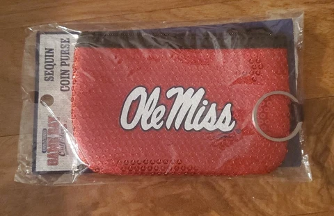 Game Day Outfitters Ole Miss  Logo Sequin Coin Purse Brand New Cover