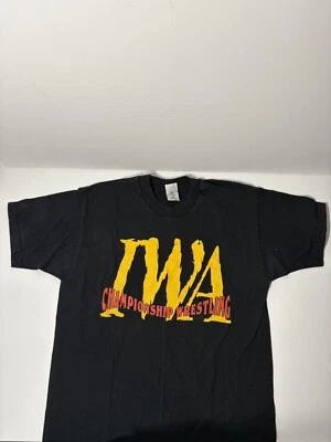 Camisa de lucha japonesa vintage IWA talla XL Foto 1 de 4