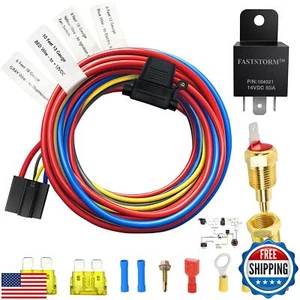 FASTSTORM Elektro Lüfter Relais Kit 12V Elektro Kühler Lüfter Relais Kit mit Tem - Bild 1 von 5