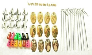  60 Pcs Inline Spinner Making Kit Trout Crappie Bass Spinners DIY 1/8 OZ Lure - Picture 1 of 4