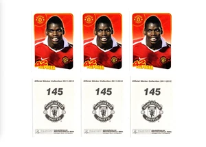 Juego de 3 pegatinas Panini 2011-2012 fútbol Manchester United FC PAUL POGBA novato - Imagen 1 de 1