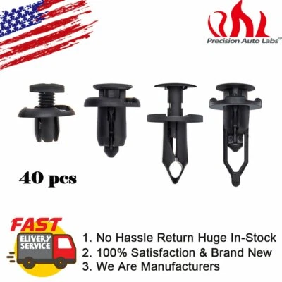 40pcs Car Bumper Push Retainer Pin Trim Moulding Clip Assortments Aston Martin - Image 1 of 4