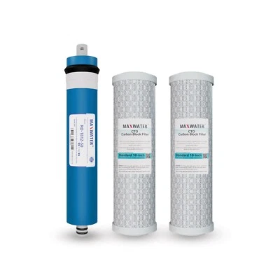 Compatible GE Smart Water RO Set GXRM10G, GXRM10RBL Filter 50GPD GE FX12P  FX12M - Image 1 of 4