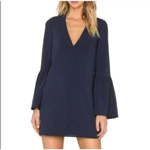 Elizabeth & James Dress Womens Size 4 Silk Bell Sleeves Designer Revolve Summer - Picture 1 of 8
