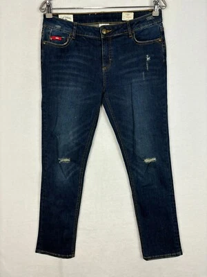 Lee Cooper Jeans Womens Size 12 Girlfriend Distressed Mid Rise Stretch Whiskered - Image 1 of 4