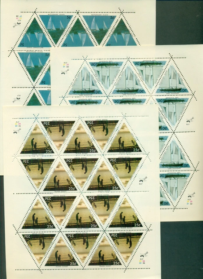 RATTLESNAKE ISLAND 1969 PERF sheets - 3 total - Image 1 of 1