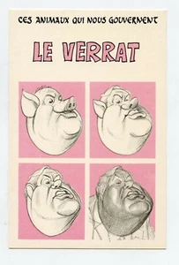 Caricature. Man Politics French. Pig. Stone Mauroy - Picture 1 of 2
