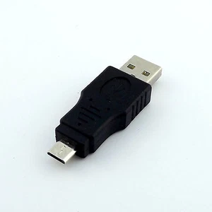 1x USB 2.0 A Male Plug To Micro-B USB 5 Pin Data Adapter Converter Connector M/M - Picture 1 of 9