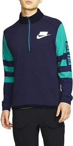 Nike Running 1/4 Zip Pullover Sweatshirt Jacket Reflective Blue Men's L Large - Picture 1 of 4