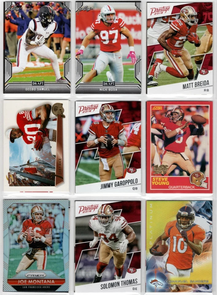 49ERs Lot w/ 2019 Leaf Draft NICK BOSA * DEEBO SAMUEL RCs + GAROPPOLO * MONTANA  - Image 1 of 1
