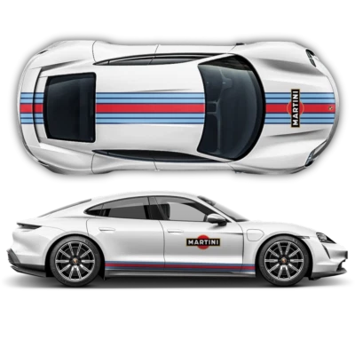 19' Martini Racing stripes, for Porsche Taycan - Image 1 of 4