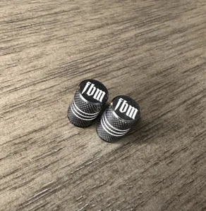 FBM Repop Gunmetal Gray Bike Schrader Valve Caps Aluminum BMX - Picture 1 of 2