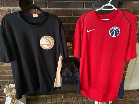 NBA Washington Wizards & Atlanta Hawks Nike Dri-Fit Shooting Shirts Men's XXL Cover