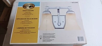 Luz de baño Hampton Bay cromada 25122 tocador baño hogar Foto 1 de 4