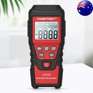 Digital Thermometer Dual Channel K Type Thermometer Backlight Temperature Meter - Picture 1 of 11
