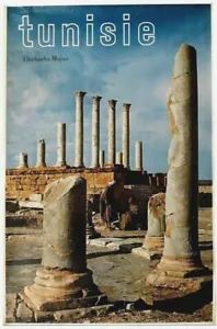Original vintage poster TUNESIA ANTIQUE TEMPLE SITES c.1940 - Picture 1 of 1