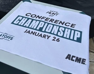 PHILADELPHIA EAGLES RALLY TOWEL 1/26/25 WASHINGTON COMMANDERS SGA NFC CHAMP GAME - Picture 1 of 2