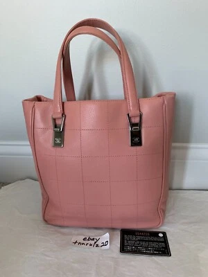 Bolsa tote rosa CHANEL vintage caviar - Imagem 1 de 4