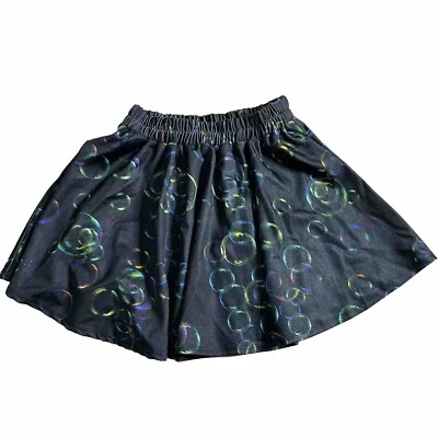 NUEVO CON ETIQUETAS Zara Terez Platino Niñas Falda Patinadora Estampado Burbujas Talla XL Cintura Elástica Foto 1 de 4