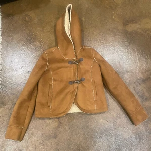 Anthropologie Ettitwa faux fur Jacket With Hood Size 0 Long Sleeve Shearling - Picture 1 of 7