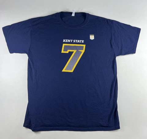 KENT STATE FLASHES “SAFE 7” T-SHIRT - MENS LARGE - Jerzees Dri-Power Cover
