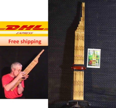 Thai Khaen Bambú Plata Caña Isan Lao Boca Órgano Instrumento Musical Kan 8 Am  - Imagen 1 de 4