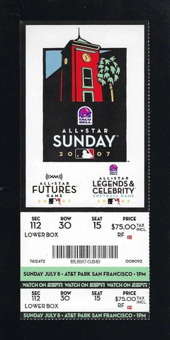 CLAYTON KERSHAW - DODGERS 2007 BASEBALL ALL-STAR FUTURES FULL UNUSED TICKET Cover