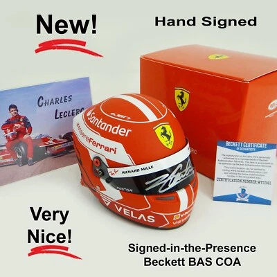 Charles Leclerc Signed Official Ferrari F1 1/2 Scale Mini Helmet w/ BAS COA - Image 1 of 4