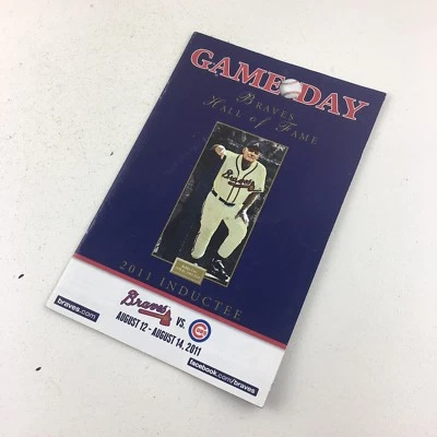 Bobby Cox Atlanta Braves August 2011 Inductee Game Day Program *FREE SHIPPING* - Image 1 of 4