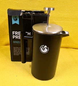 Luxus French Press Kaffeezubereiter - SCHWARZ- 1000 ml --Retourenware-- - Bild 1 von 3