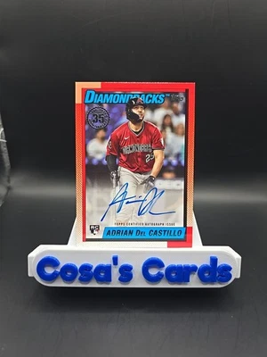 ADRIAN DEL CASTILLO 2025 TOPPS UPDATE SERIES 1990 TOPPS AUTO RC #90B2-ADC - Image 1 of 2