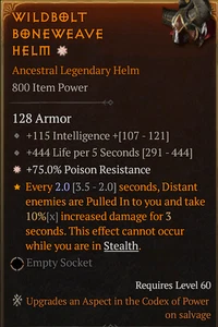 💥DIABLO 4💥SEASON 10💥Aspect💥Wildbolt 2.0 Perfect Aspect - Picture 1 of 1